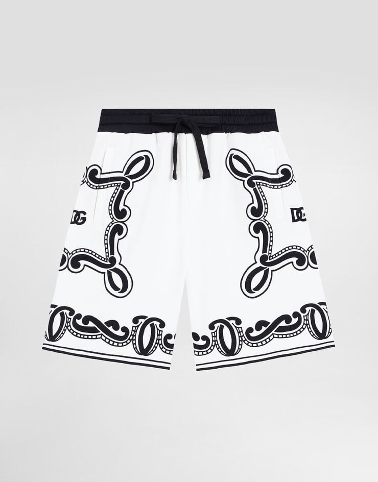 Shorts de lã com estampa de bandana