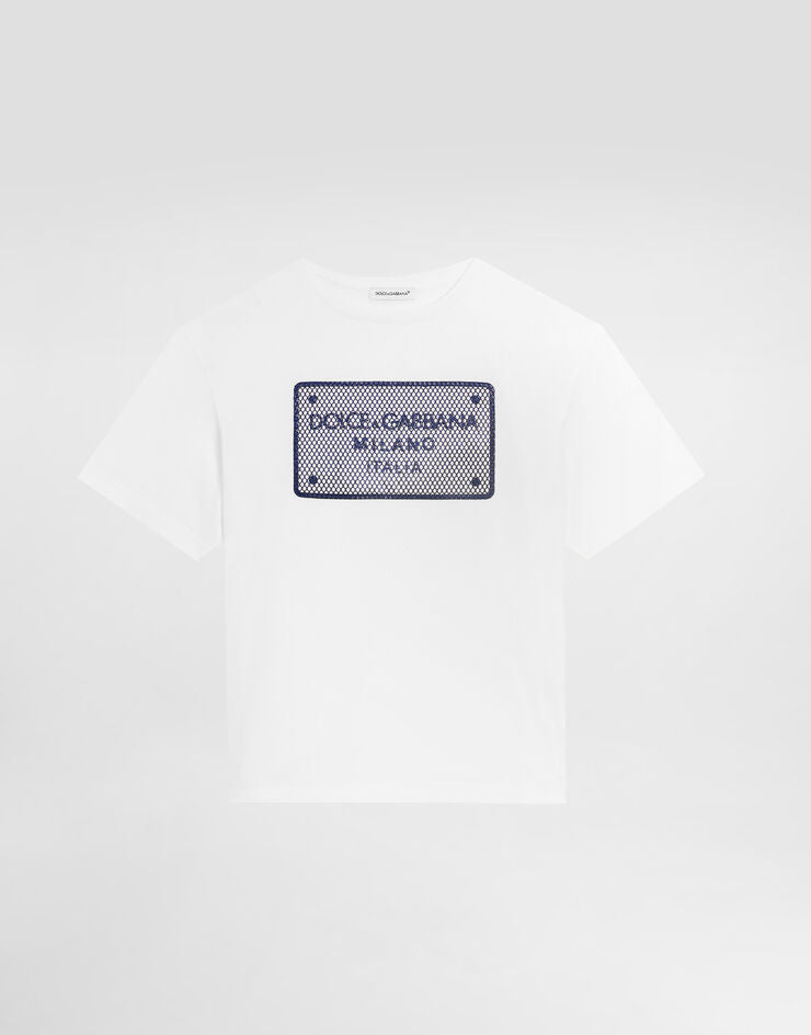 Jersey T-Shirt with Branded Tag Patch