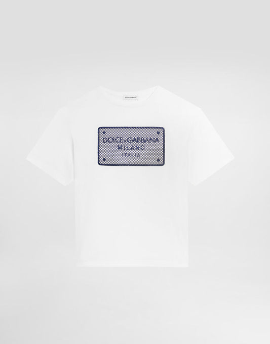 Jersey T-Shirt with Branded Tag Patch