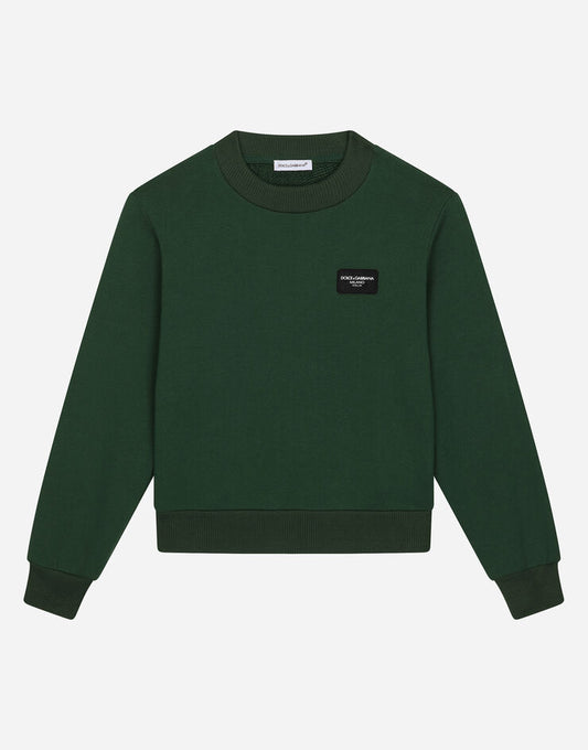 Maillot de cuello redondo con etiqueta del logotipo