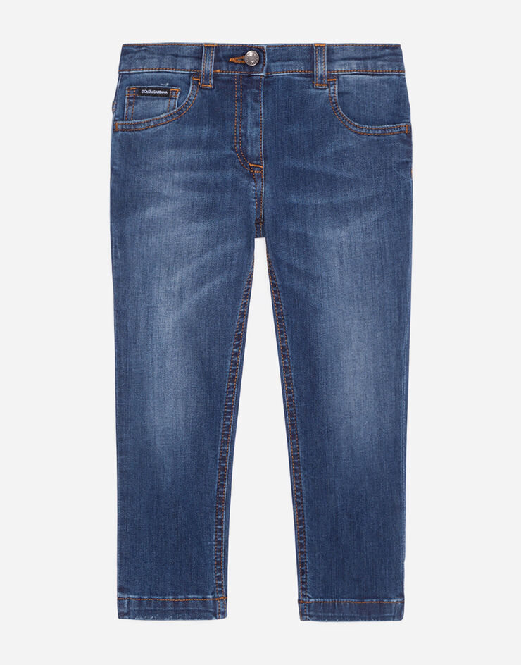 Jeans skinny in denim stretch lavato