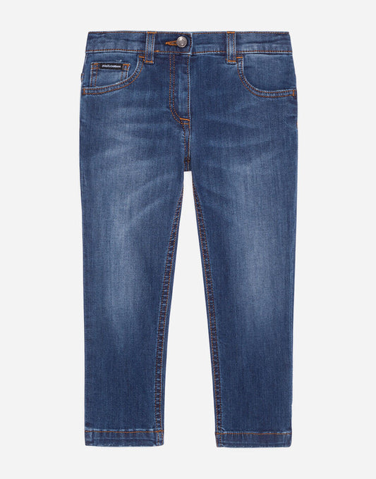 Jeans skinny in denim stretch lavato