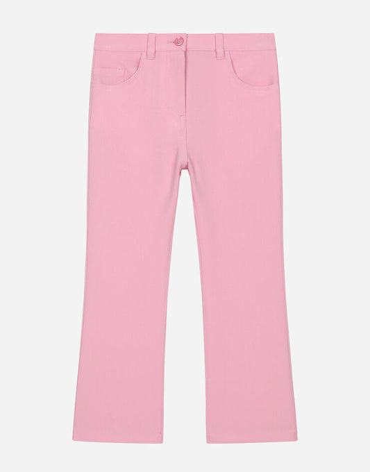 Pantaloni svasati in cady con logo DG