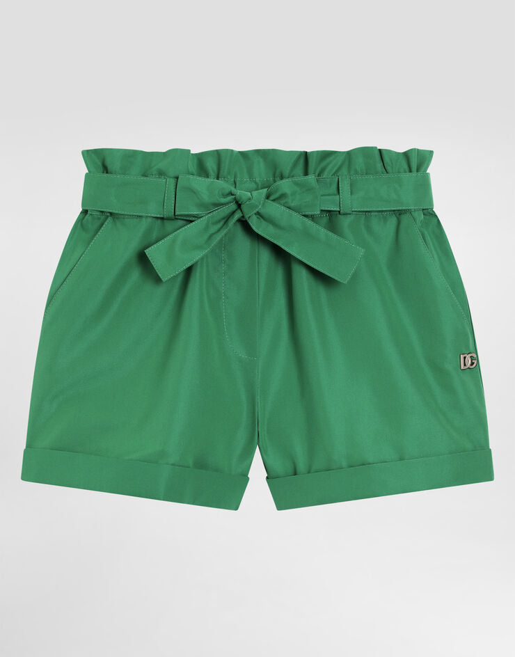 Pantaloncini 5 tasche in popeline con logo DG