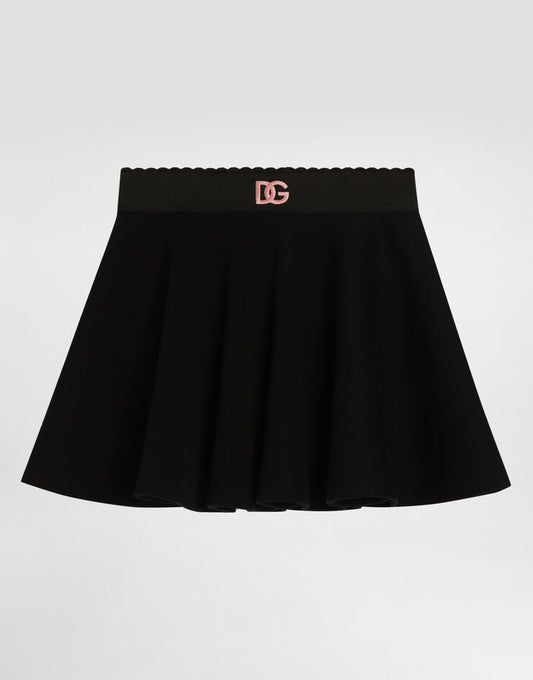 Gonna in jersey reversibile con logo DG
