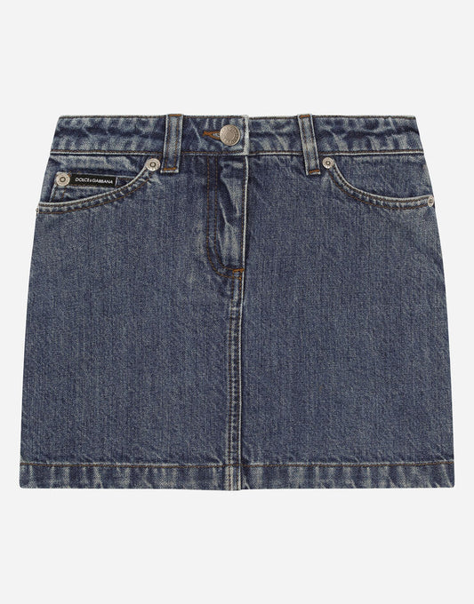 Minigonna di jeans a 5 tasche