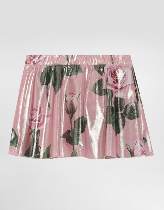 Gonna sarong con stampa a rose