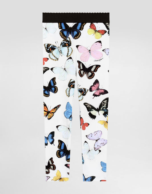Leggings Interlock con stampa a farfalla