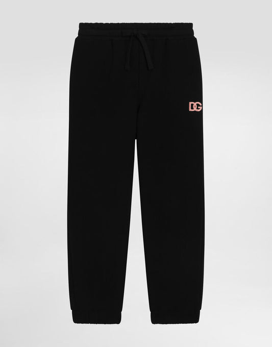 Pantaloni da jogging in pile con logo DG
