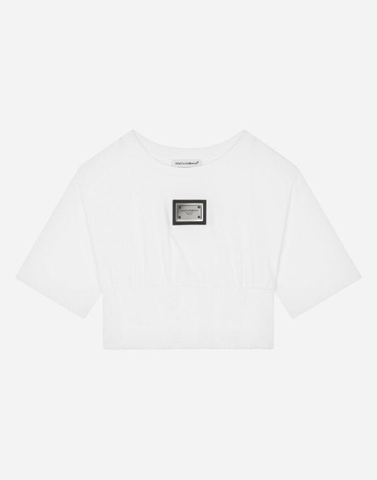 Camiseta de punto con detalles de corsé