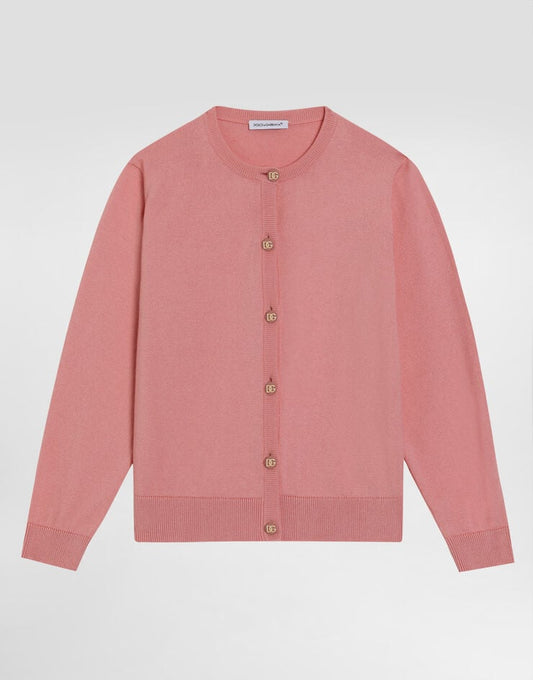 Chaqueta de punto con botones con logotipo