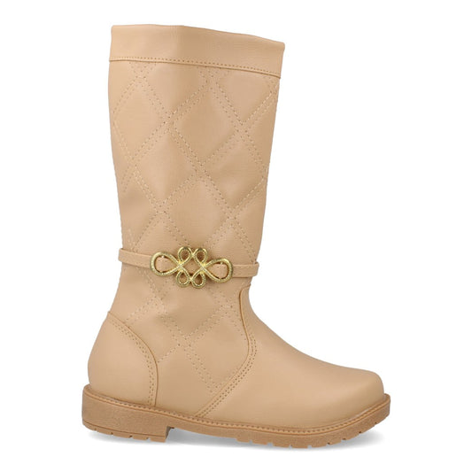 Botas longas infantis Bege