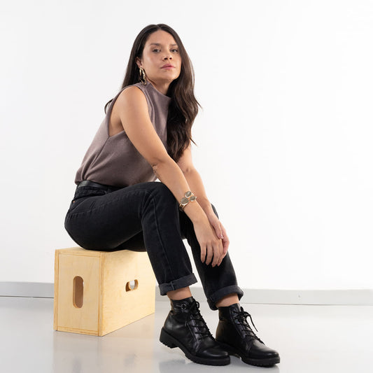 Stivali da combattimento neri da donna Mississipi