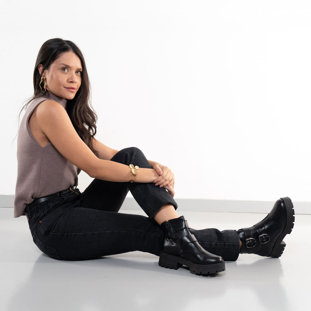 Stivali da combattimento Mississipi Donna Nero Galbani