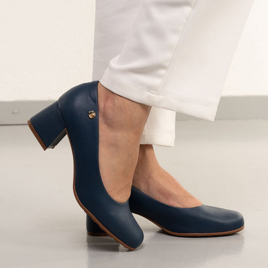 Scarpa casual con tacco a blocco Modare da donna in blu scuro