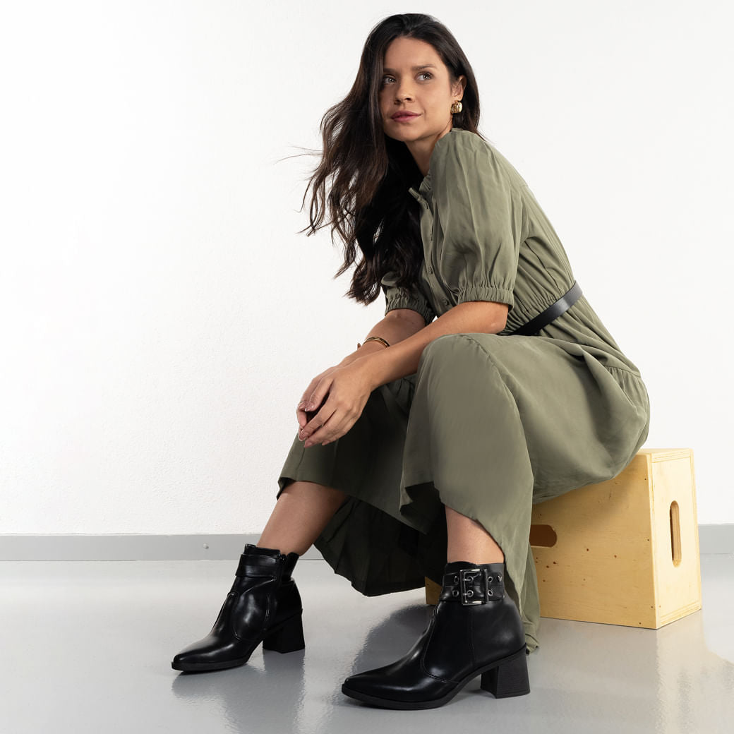 Stivali corti Mississipi Donna Nero Galbani