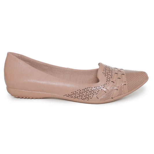 Flats Bottero Cutout Feminino em Castanho Castanho