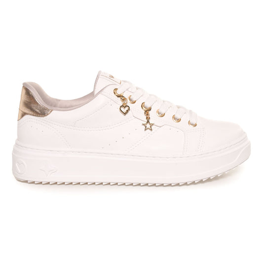 Scarpe da ginnastica bianche casual da donna con charm di Via Marte