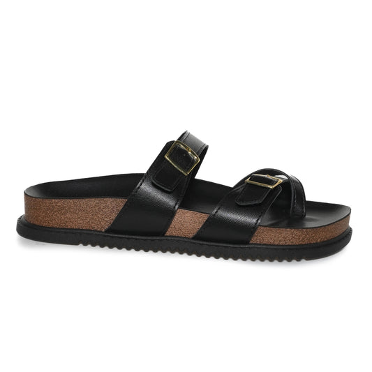 Sandália feminina com fivela Beira Rio