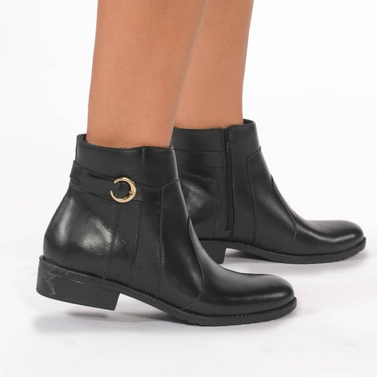 Women's Short Black Ankle Boots