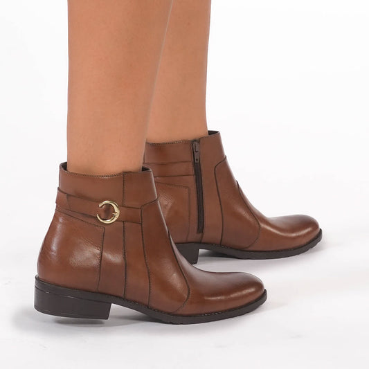 Women's Short Ankle Boots Brown