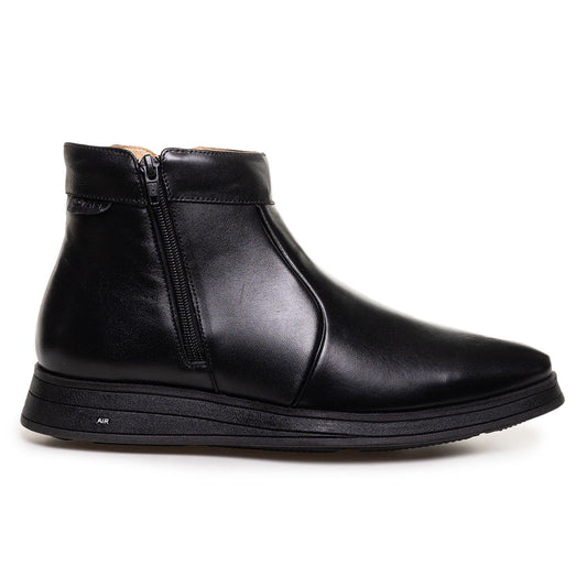 Jota Pe Botas cortas negras con cremallera para hombre