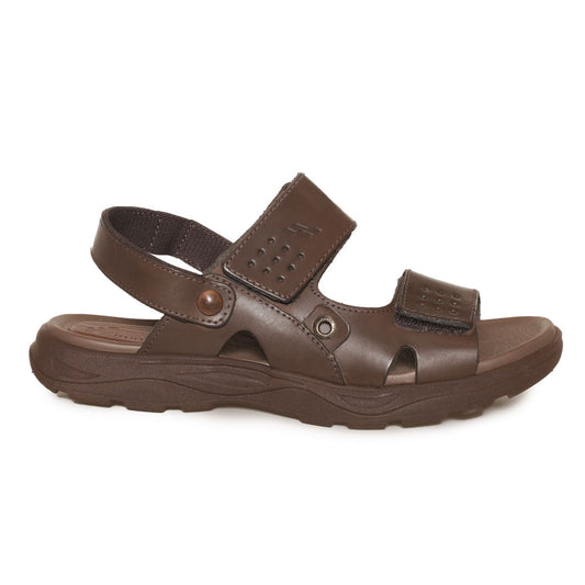Sandalia de velcro marrón para hombre de Itapua