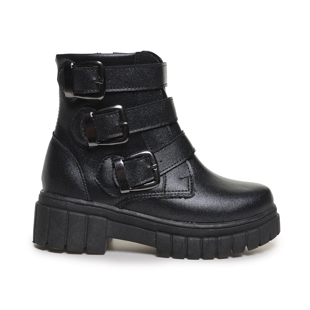 M Shuz Chunky Short Youth Boots em preto