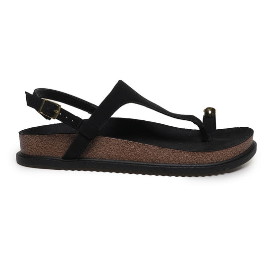 Sandalo con cinturino alla caviglia nero da donna Beira Rio