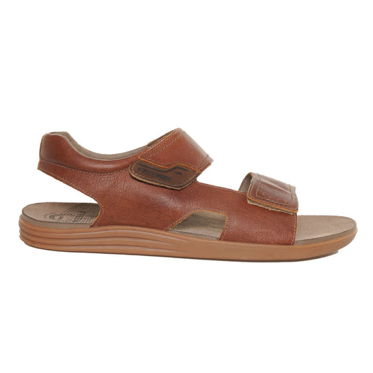 Sandalias de velcro marrones para hombre - Free Way