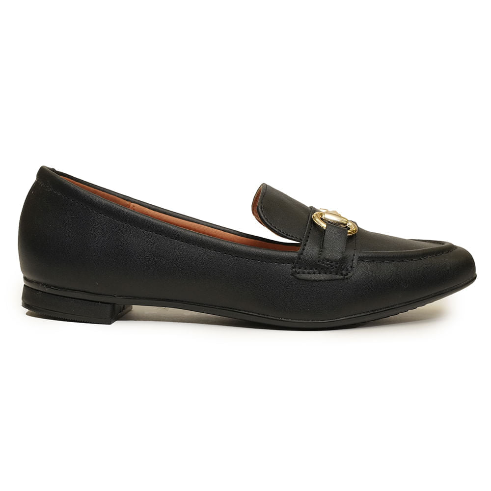 Mocassino Vizzano donna nero con fibbia