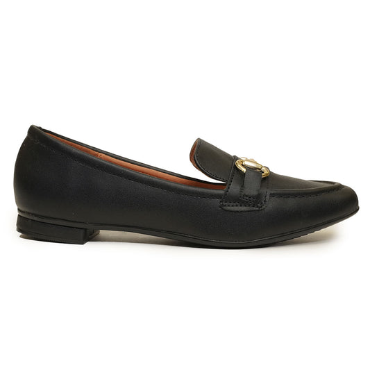 Loafer preto com fivela da Vizzano para mulheres