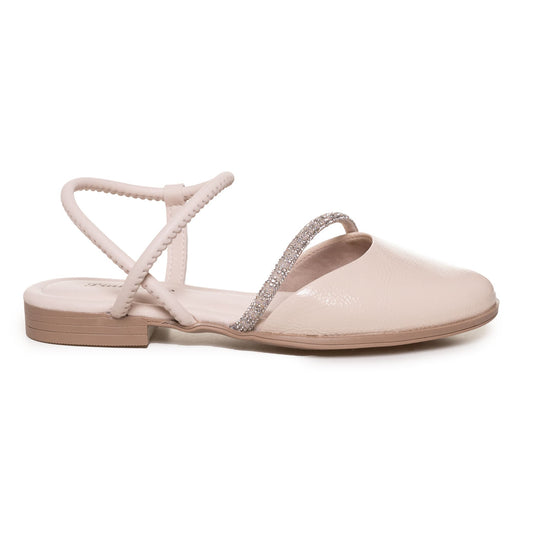 Pink Cats Vittoria Youth Ballet Flats em creme