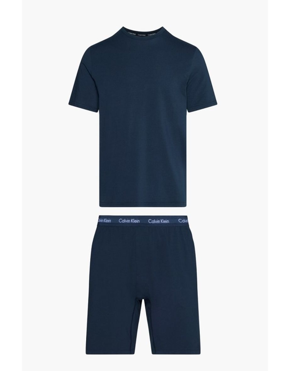 Conjunto de camisa de manga curta e bermuda Calvin Klein