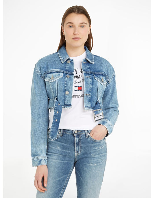 Tommy Jeans Giacca Ultra Crop con cintura