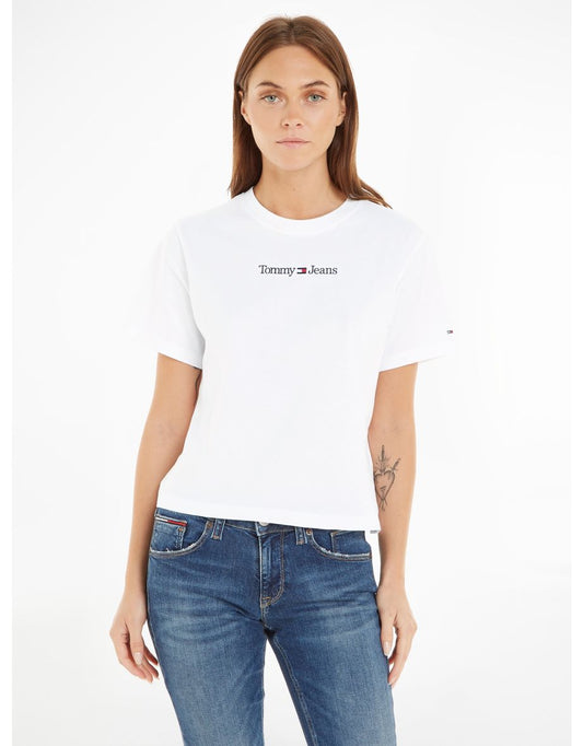 Maglietta Tommy Jeans Classic Serif Linear da donna