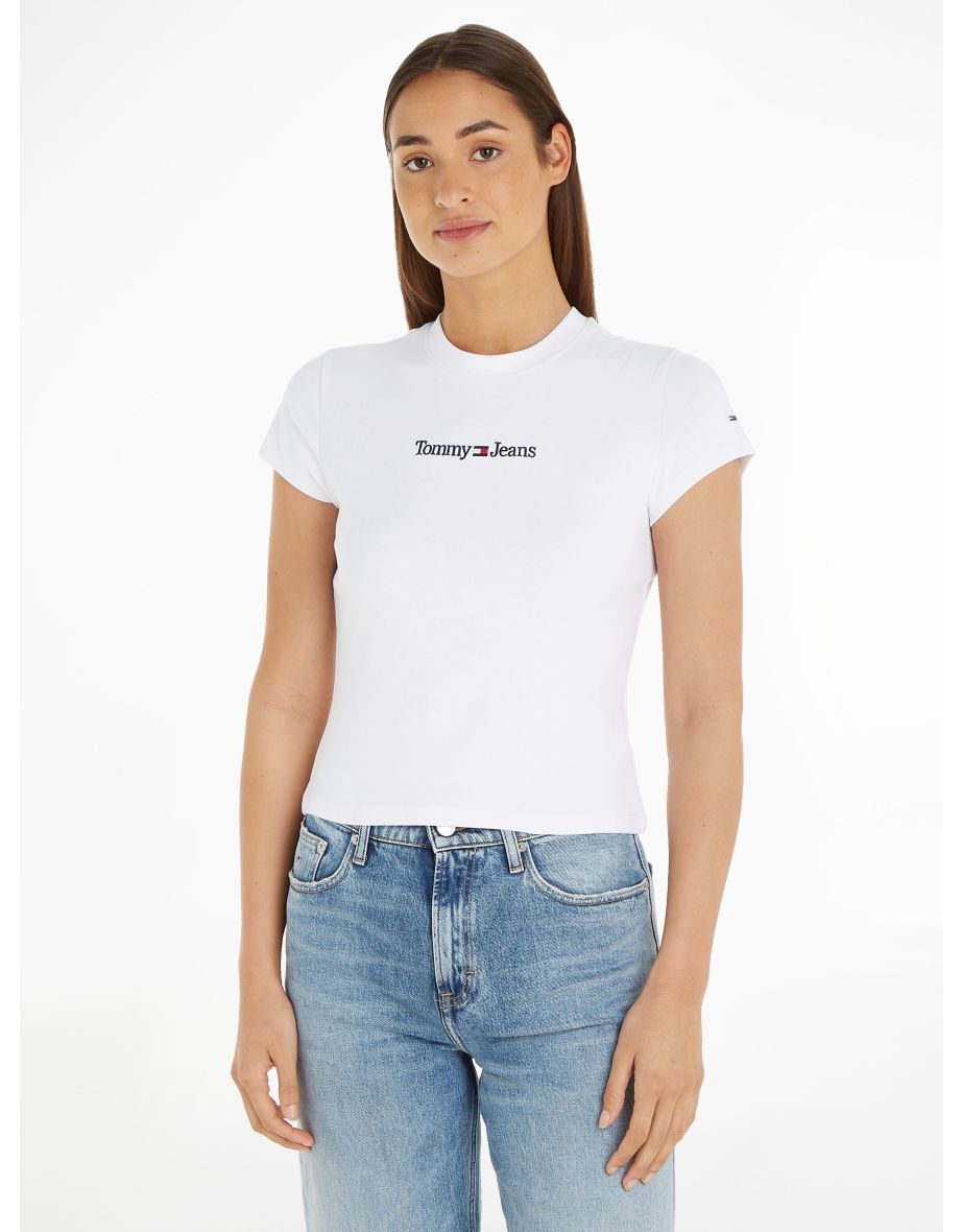 Tommy Jeans - Maglietta a maniche corte Serif Linear da donna