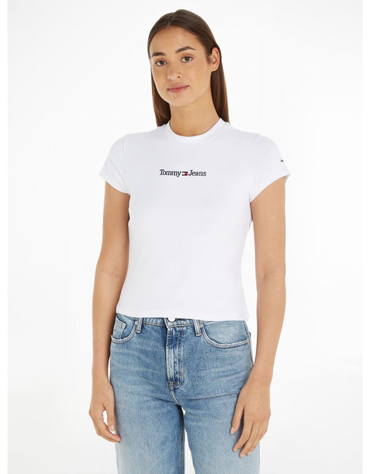 Tommy Jeans - Maglietta a maniche corte Serif Linear da donna
