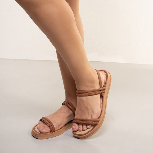 Sandali con zeppa Dakota da donna in Caramello