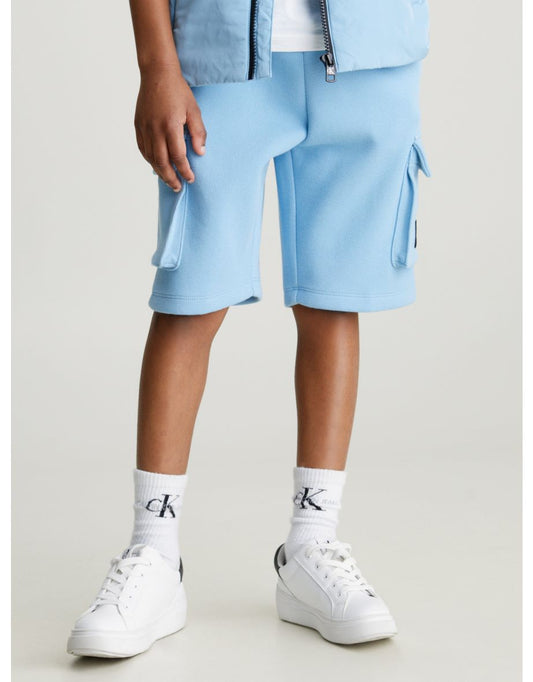 Pantalones cortos Calvin Klein Boys' Blue Pique Cargo