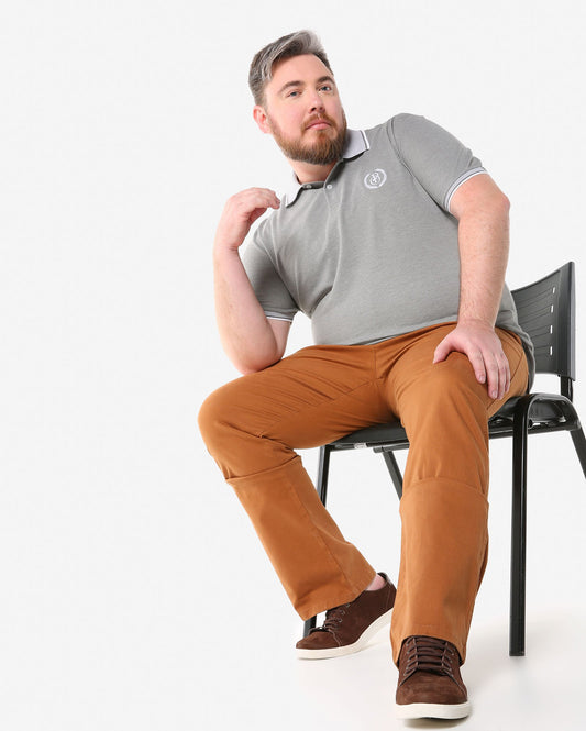 Jeans colorati a gamba dritta Plus Size - Marrone
