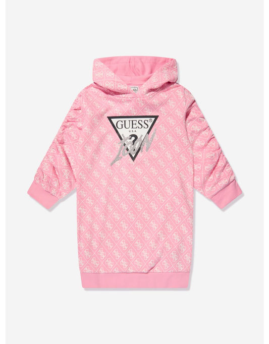 Vestito in felpa con logo 4G rosa da bambina