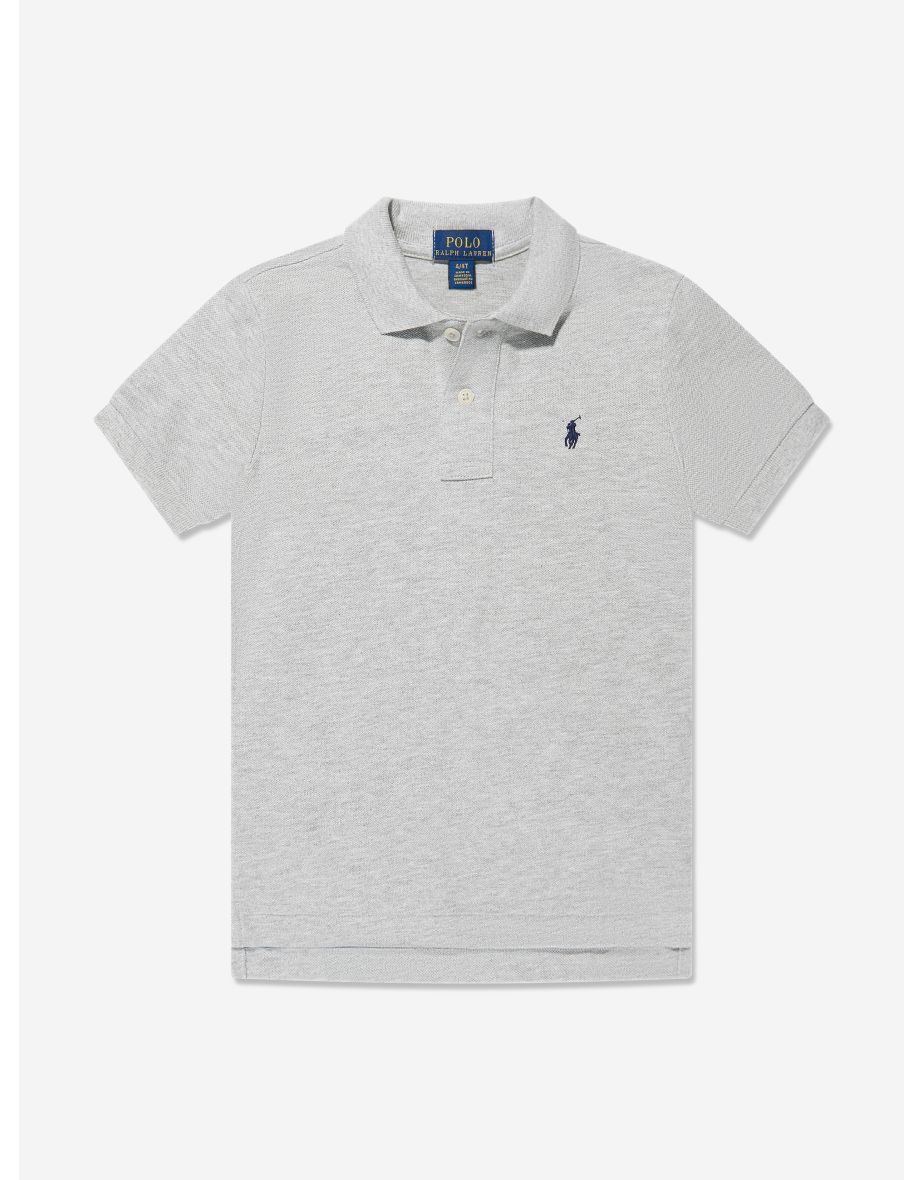 Boys' Grey Logo Polo Shirt