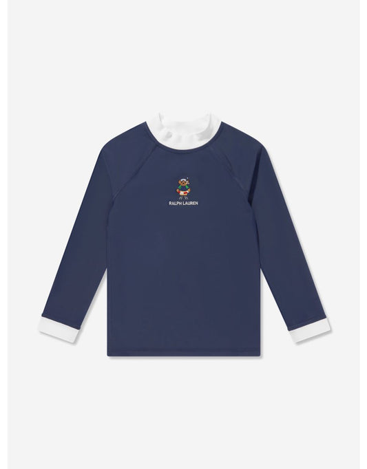 Navy Boys' Sun Protective Swim Top