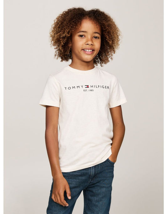 Camiseta Tommy Hilfiger Essential Beige Niño