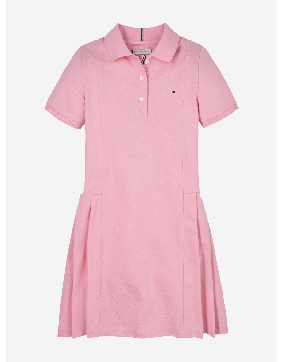 Vestido polo rosa para meninas