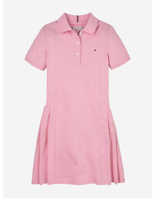 Vestido polo rosa para meninas