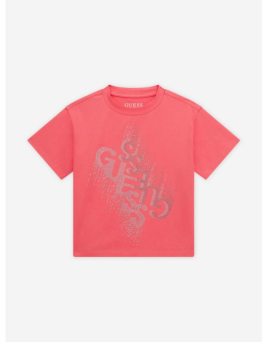 Camiseta con logo Diamante rosa para niña