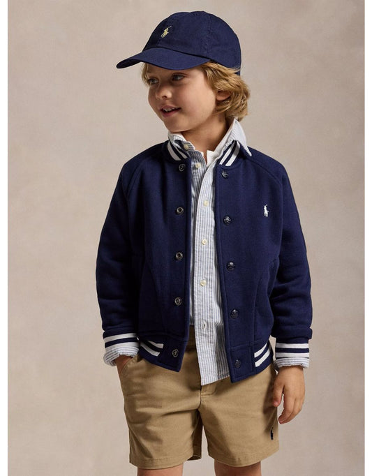 Boys' Navy Jersey Bomber Jacket