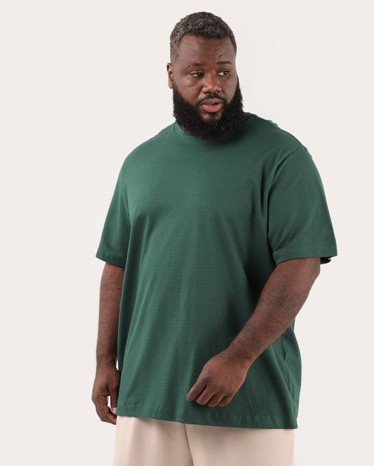 Camiseta masculina plus size texturizada verde | Original Plus da Riachuelo